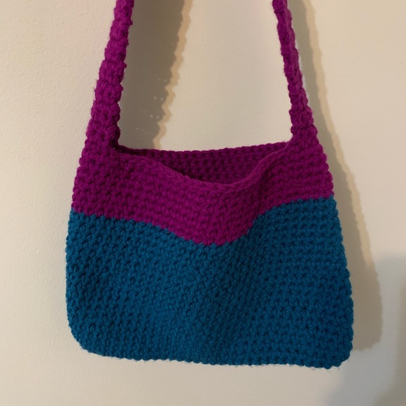 Boho Crossbody Bag Handmade Crocheted - Picture 8 of 16